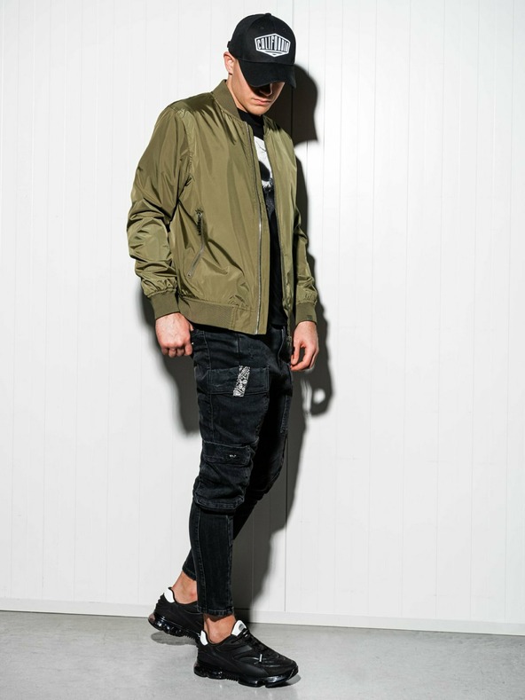 Ombre Clothing Kaki moška lahka jakna C439