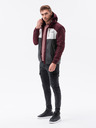 Ombre Clothing Ombre Clothing C447 moška prehodna jakna sive in bordo barve
