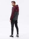 Ombre Clothing Ombre Clothing C447 moška prehodna jakna sive in bordo barve