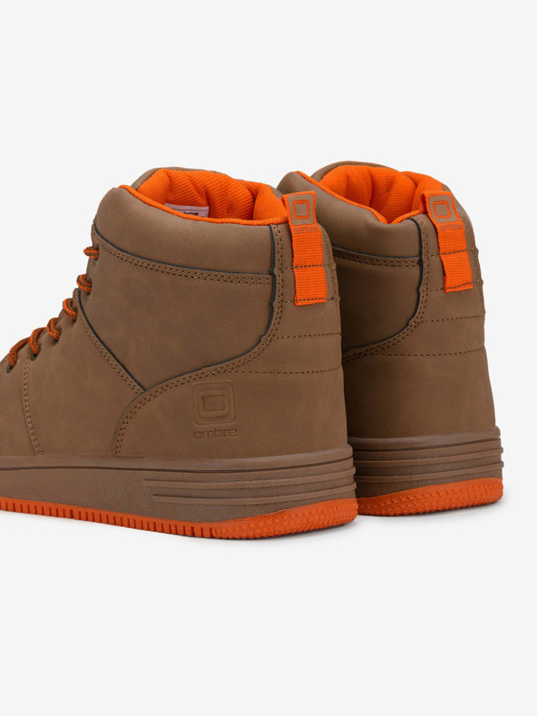 Ombre Clothing Rjavi moški zimski škornji Ombre Clothing T311