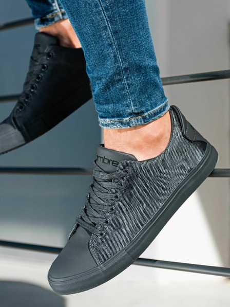 Ombre Clothing Moške športne copate T351 - sive barve