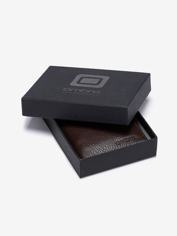 Ombre Clothing Moška usnjena denarnica - bronasta A608