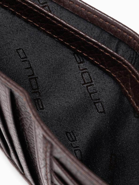 Ombre Clothing Moška usnjena denarnica - bronasta A608