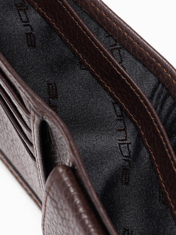 Ombre Clothing Rjava moška usnjena denarnica Ombre Clothing