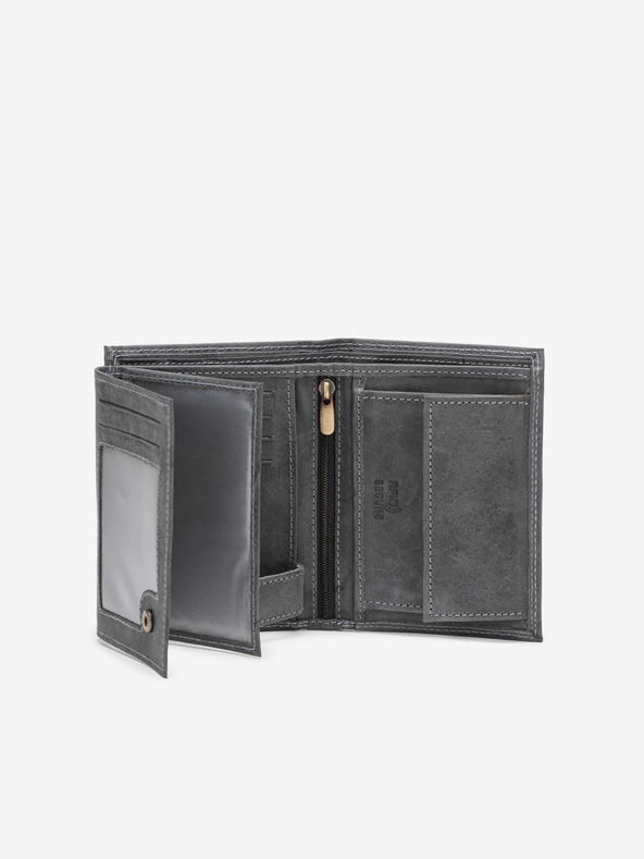 Ombre Clothing Moška usnjena denarnica - črna A417