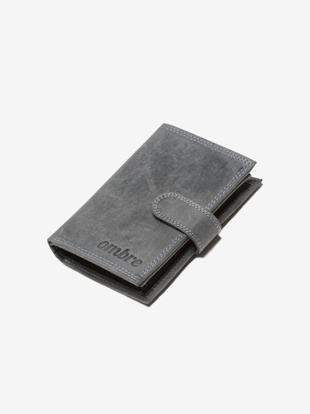 Ombre Clothing Moška usnjena denarnica - črna A091