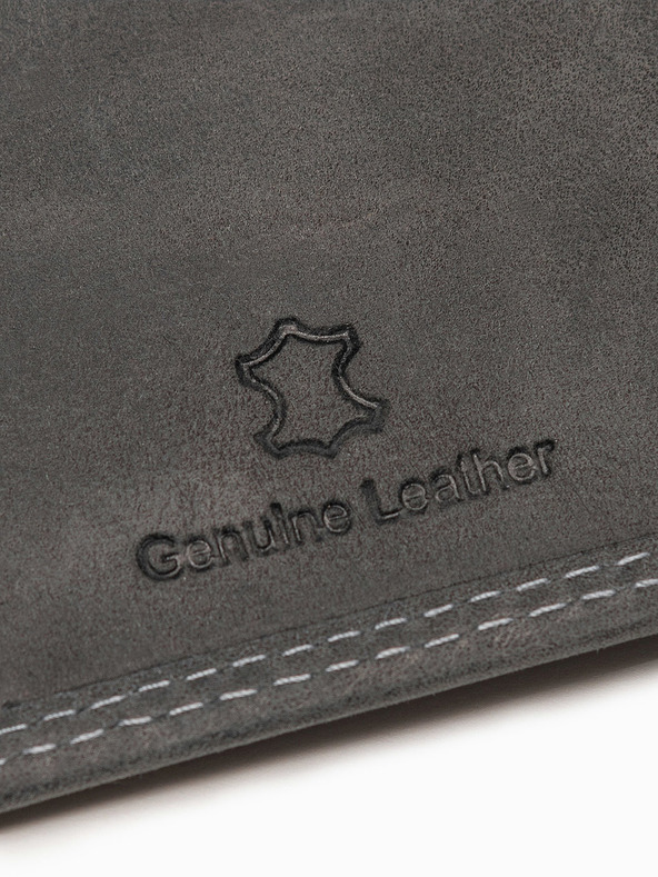 Ombre Clothing Moška usnjena denarnica - črna A091