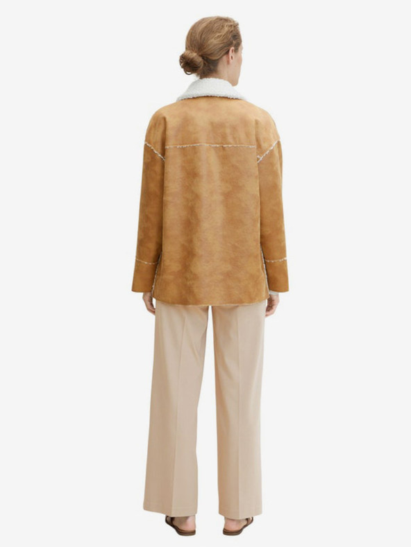 Tom Tailor Tom Tailor svetlo rjava ženska jakna iz umetnega krzna