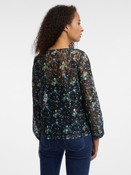 Orsay Črna ženska cvetlična bluza ORSAY