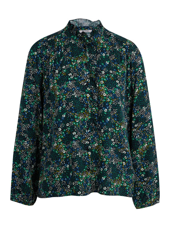 Orsay Temno zelena ženska cvetlična bluza ORSAY