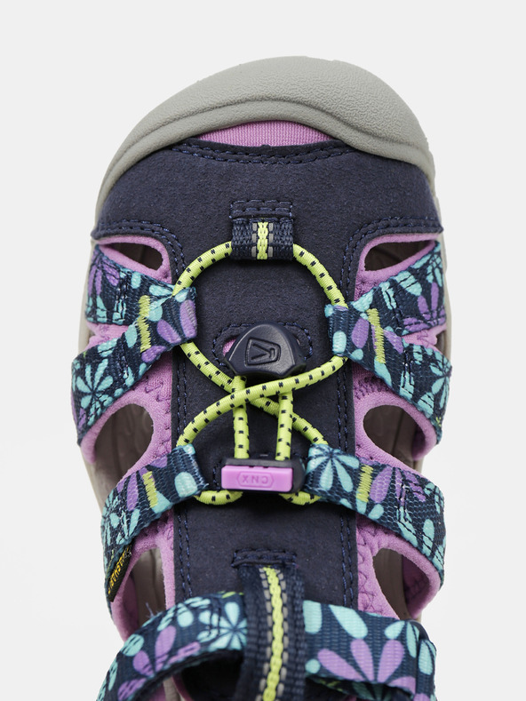 Keen Temno modri dekliški sandali Keen s cvetlicami