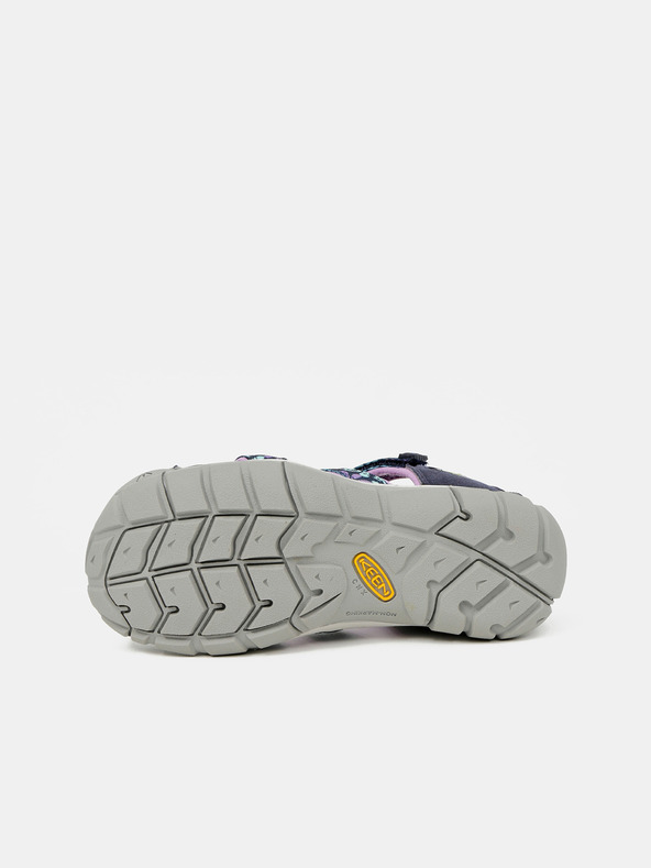 Keen Temno modri dekliški sandali Keen s cvetlicami