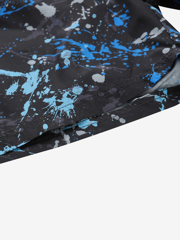 NAX Modro-črne moške kratke hlače z vzorcem NAX LUNG