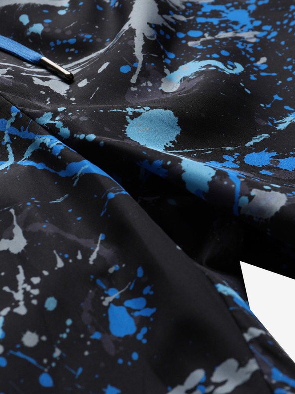 NAX Modro-črne moške kratke hlače z vzorcem NAX LUNG