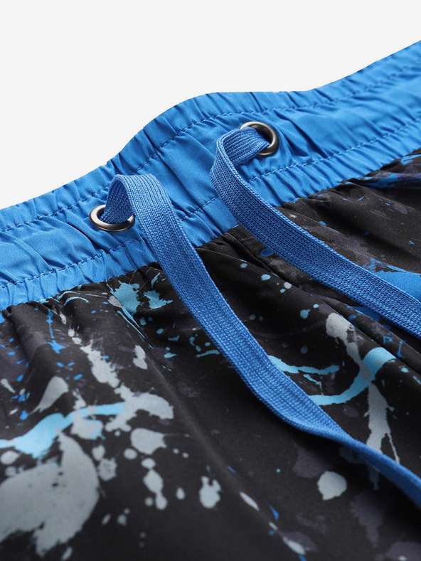 NAX Modro-črne moške kratke hlače z vzorcem NAX LUNG