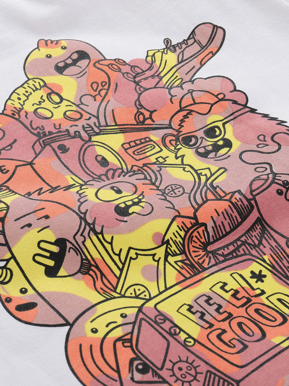 NAX Ženska majica s kapuco NAX UKIMA bela