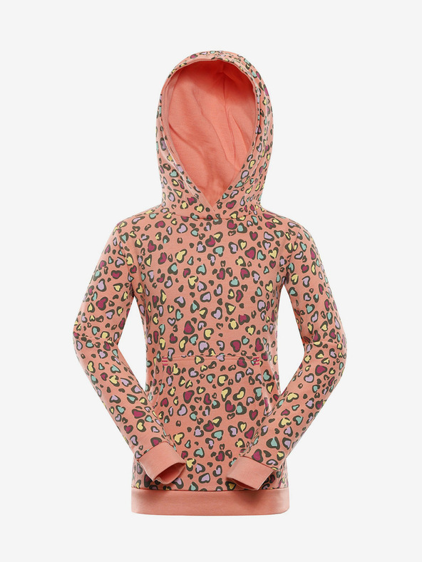 NAX Oranžna dekliška vzorčasta majica NAX NALO