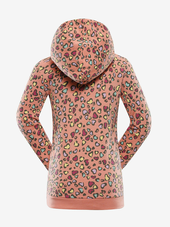 NAX Oranžna dekliška vzorčasta majica NAX NALO