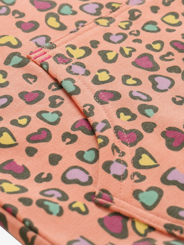 NAX Oranžna dekliška vzorčasta majica NAX NALO