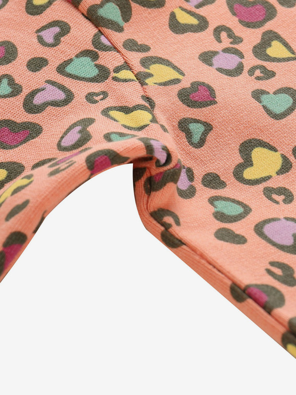 NAX Oranžna dekliška vzorčasta majica NAX NALO