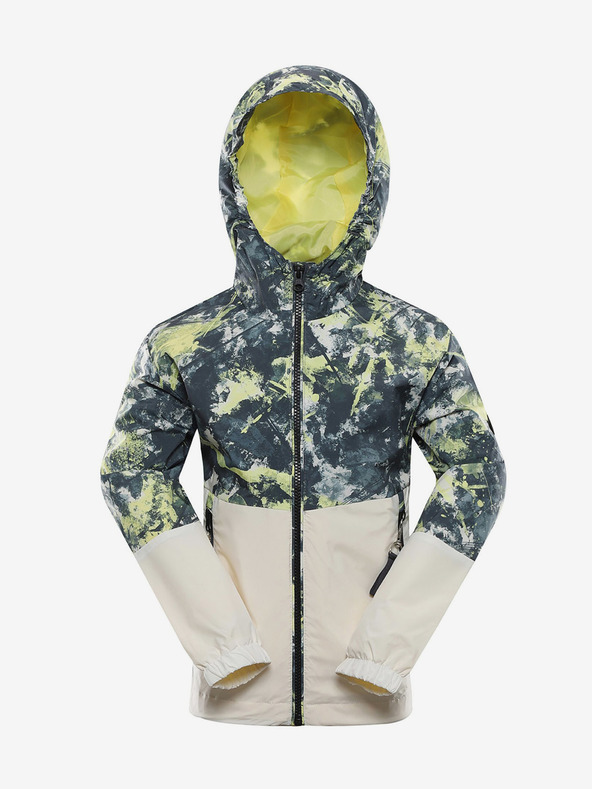 NAX NAX IMUFO Rumena in bež otroška jakna z vzorcem