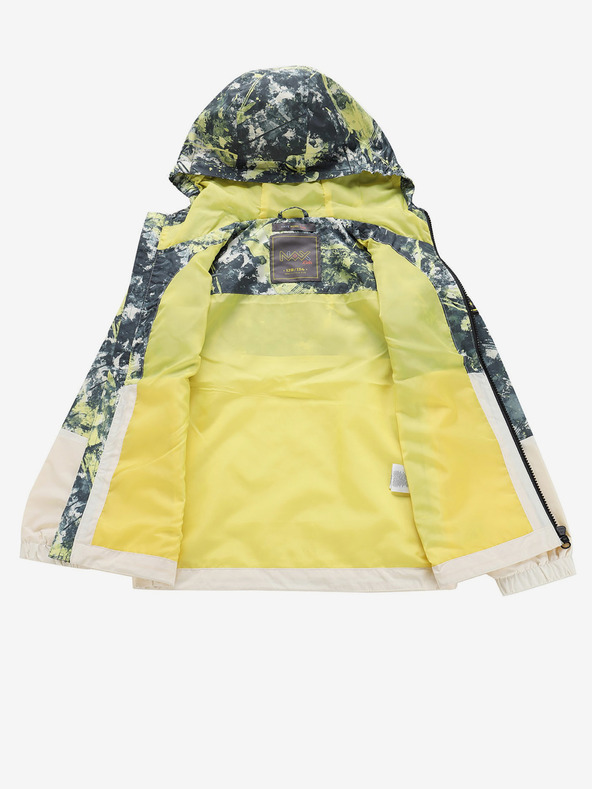 NAX NAX IMUFO Rumena in bež otroška jakna z vzorcem