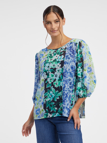 Orsay Modra ženska cvetlična bluza ORSAY