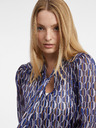 Orsay Modra ženska vzorčasta bluza ORSAY