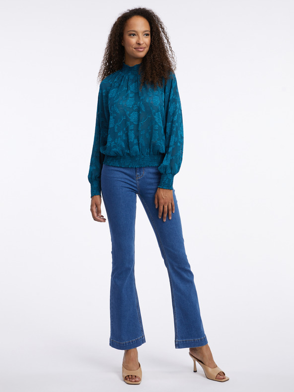 Orsay Modra ženska vzorčasta bluza ORSAY