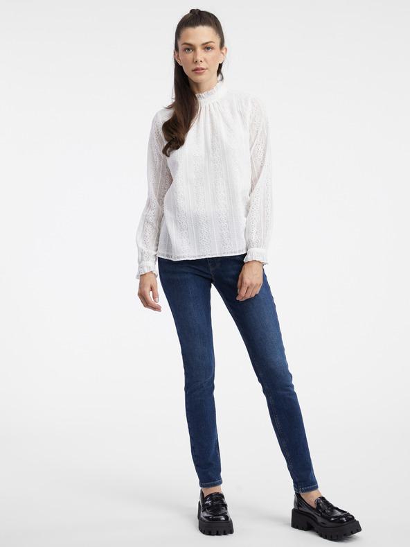 Orsay Bela ženska čipkasta bluza ORSAY