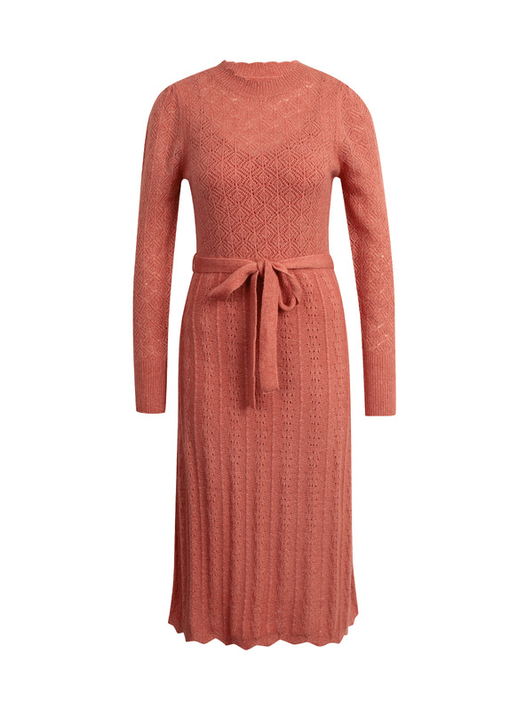 Orsay Opečnata ženska puloverska obleka z mešanico volne ORSAY