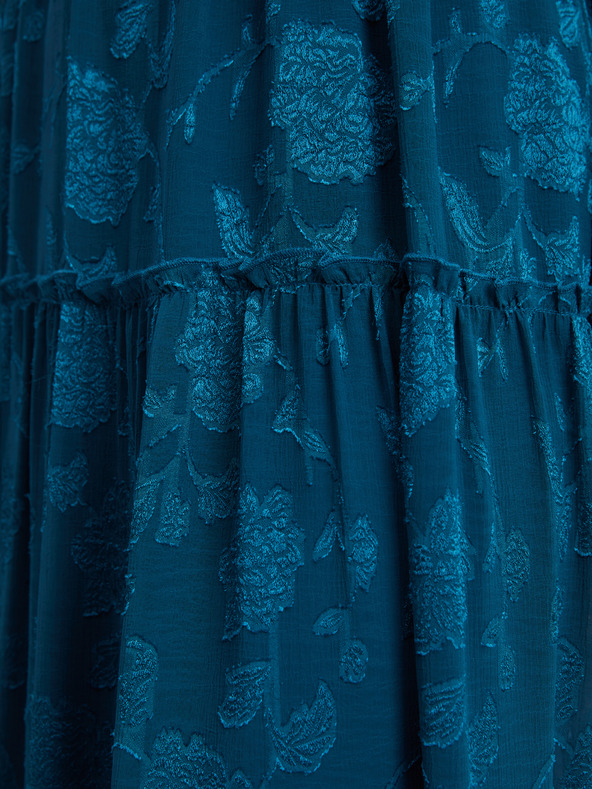 Orsay Modra ženska cvetlična midi obleka ORSAY