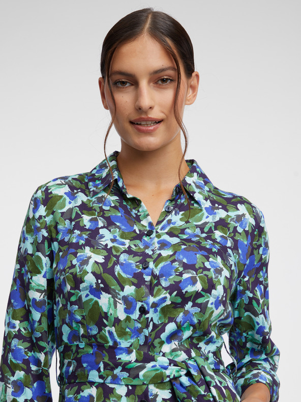 Orsay Zeleno-modre ženske cvetlične srajčne obleke ORSAY
