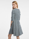 Orsay Modra ženska vzorčasta obleka ORSAY