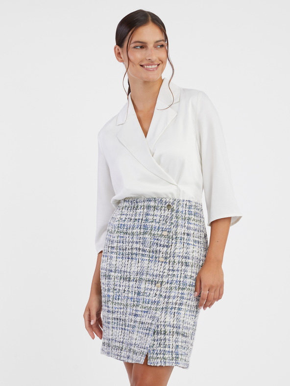 Orsay Modro-bela ženska obleka ORSAY