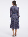 Orsay Temno modra ženska vzorčasta obleka ORSAY