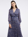 Orsay Temno modra ženska vzorčasta obleka ORSAY