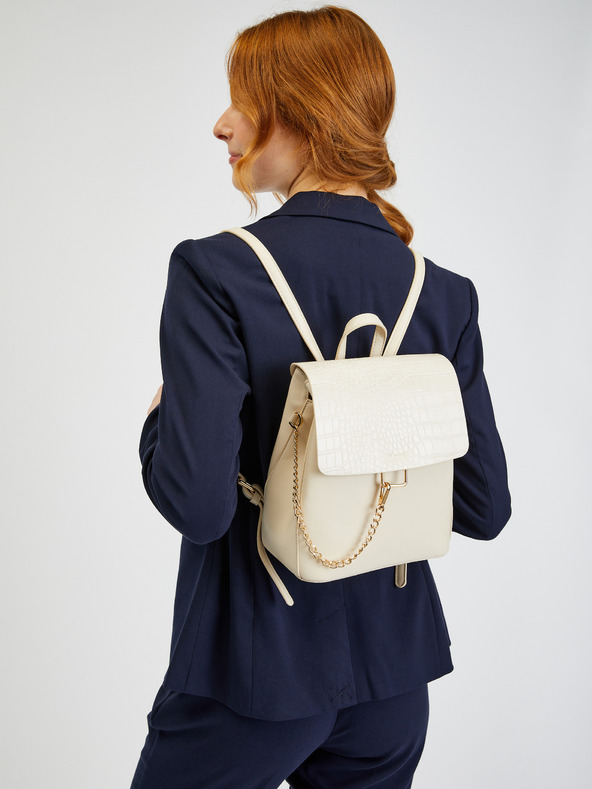 Orsay Bež ženski nahrbtnik z vzorcem krokodila ORSAY