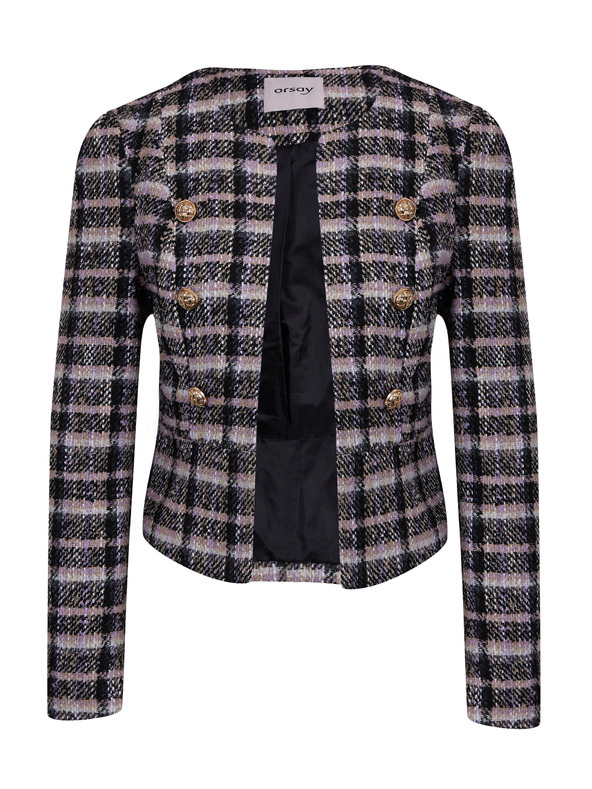 Orsay Črna ženska karirasta jopica ORSAY