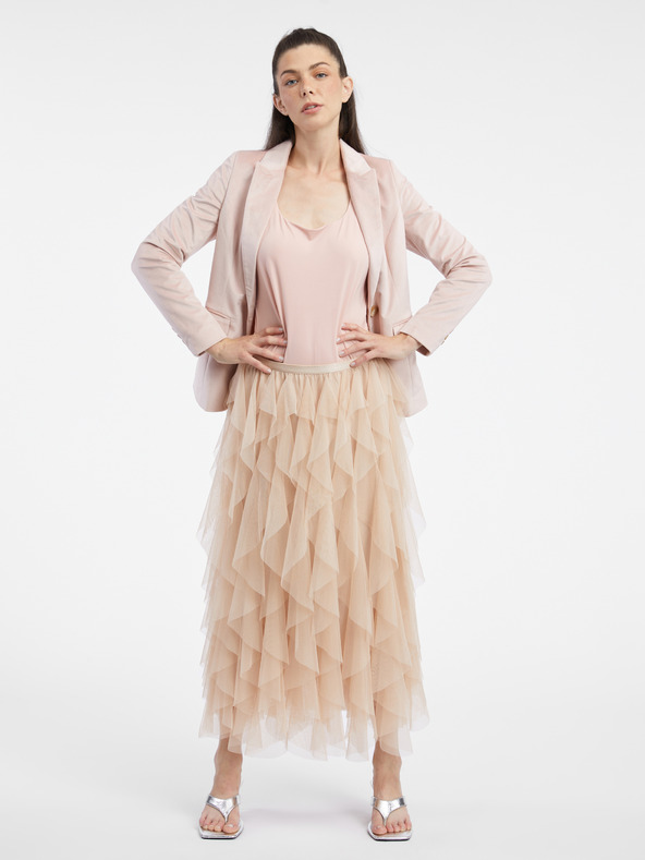 Orsay Svetlo roza ženski žametni suknjič ORSAY