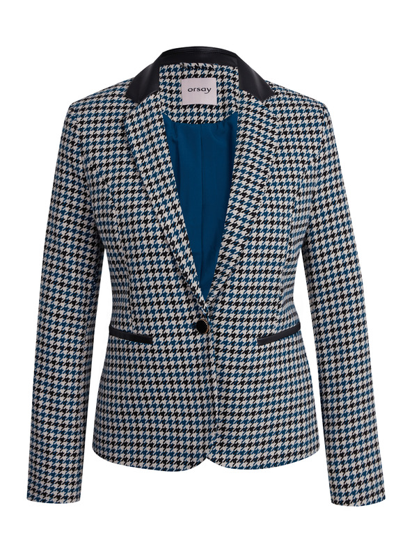 Orsay Črno-modra ženska jopa z vzorcem ORSAY