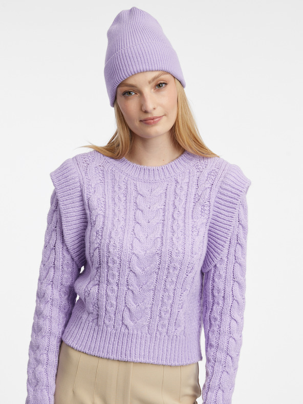 Orsay Svetlo vijolična ženska kapa z rebrastim vzorcem ORSAY