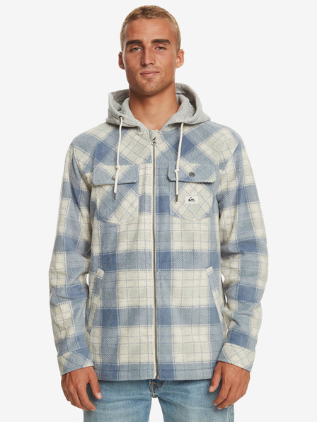 Quiksilver Modro-smetanova karirasta moška majica Quiksilver Super Swell