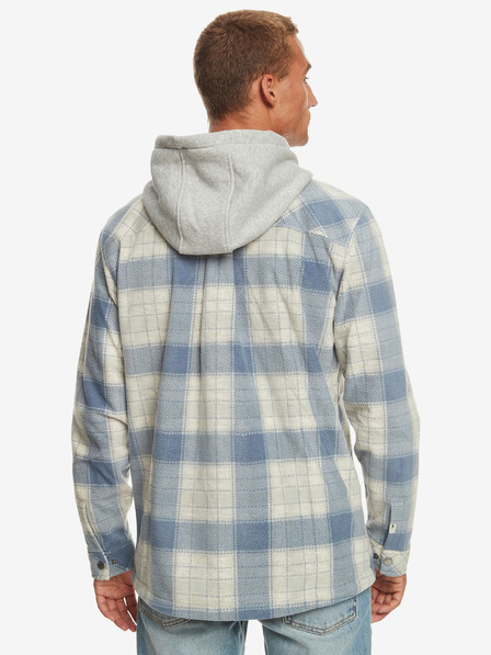 Quiksilver Modro-smetanova karirasta moška majica Quiksilver Super Swell
