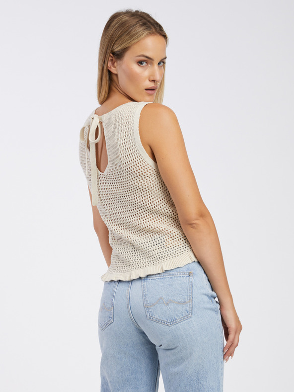 Jacqueline de Yong Bež ženski pleteni top JDY Tikka