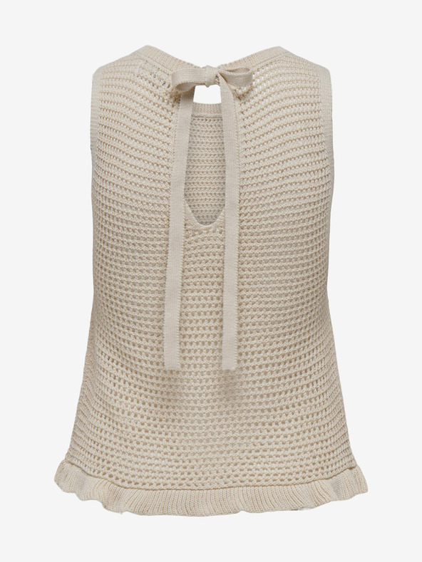 Jacqueline de Yong Bež ženski pleteni top JDY Tikka