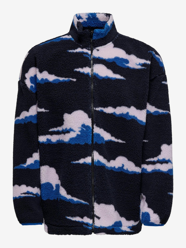 ONLY & SONS Temno modra moška jopa ONLY & SONS Remy z vzorcem