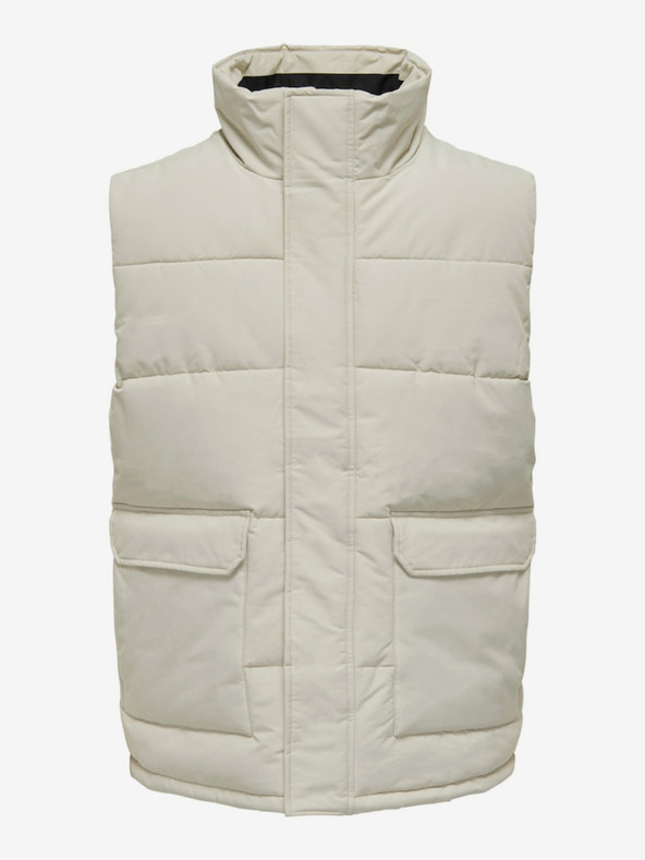 ONLY & SONS Svetlo siva moška prešita jakna ONLY & SONS Carl