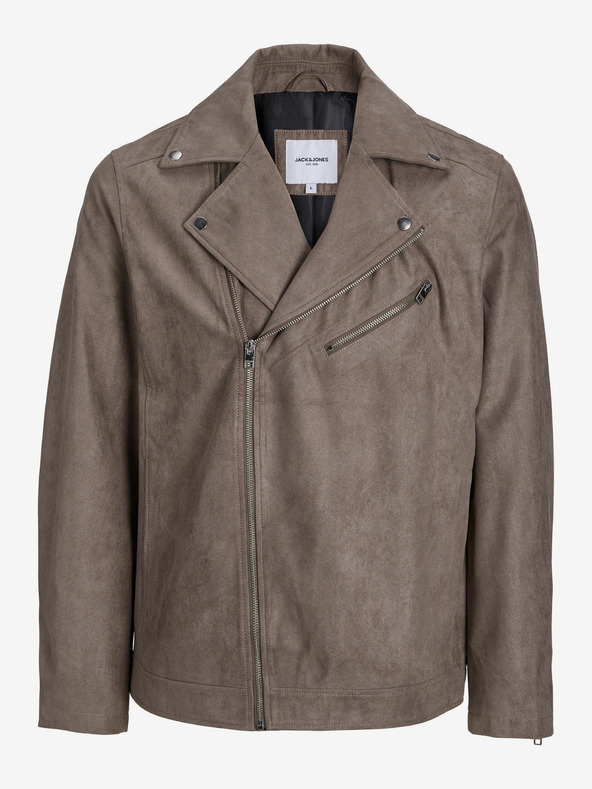 Jack & Jones Rjava moška jakna iz semiša Jack & Jones Rocky
