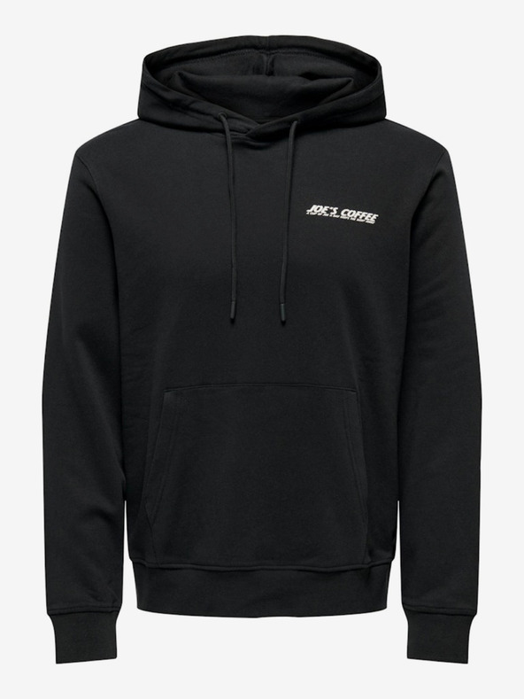 ONLY & SONS Črna moška jopa s kapuco ONLY & SONS Bryce